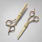 Amour Thairapy Gold Hair Shears and Thinning Shears 