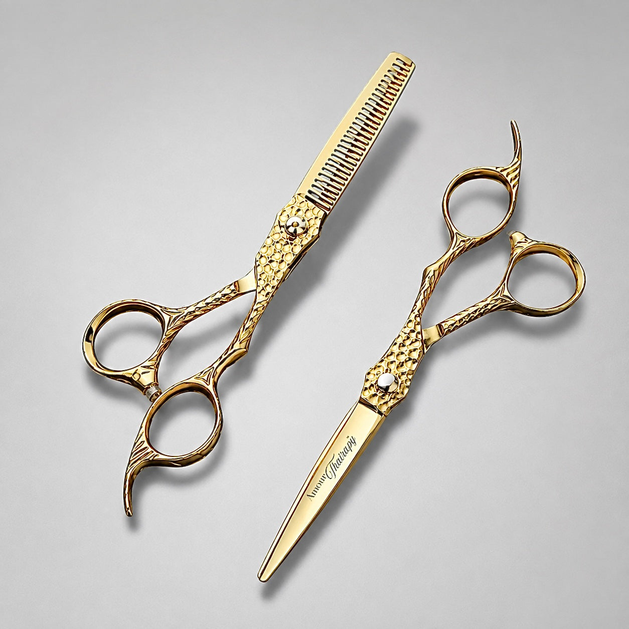 Amour Thairapy Gold Hair Shears and Thinning Shears 
